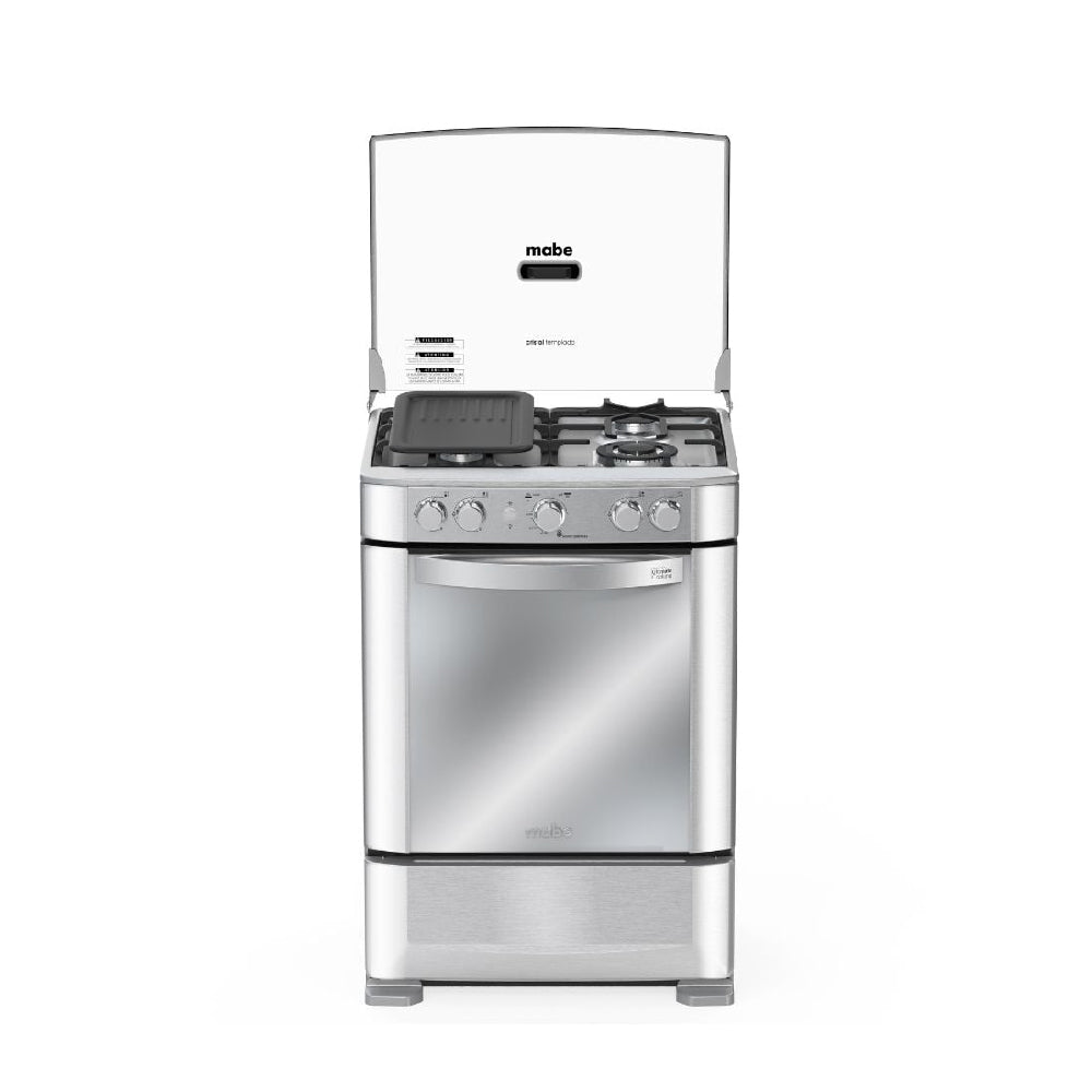 COCINA A GAS ACERO INOXIDABLE 4 HORNILLAS CMP6060FX0 MABE