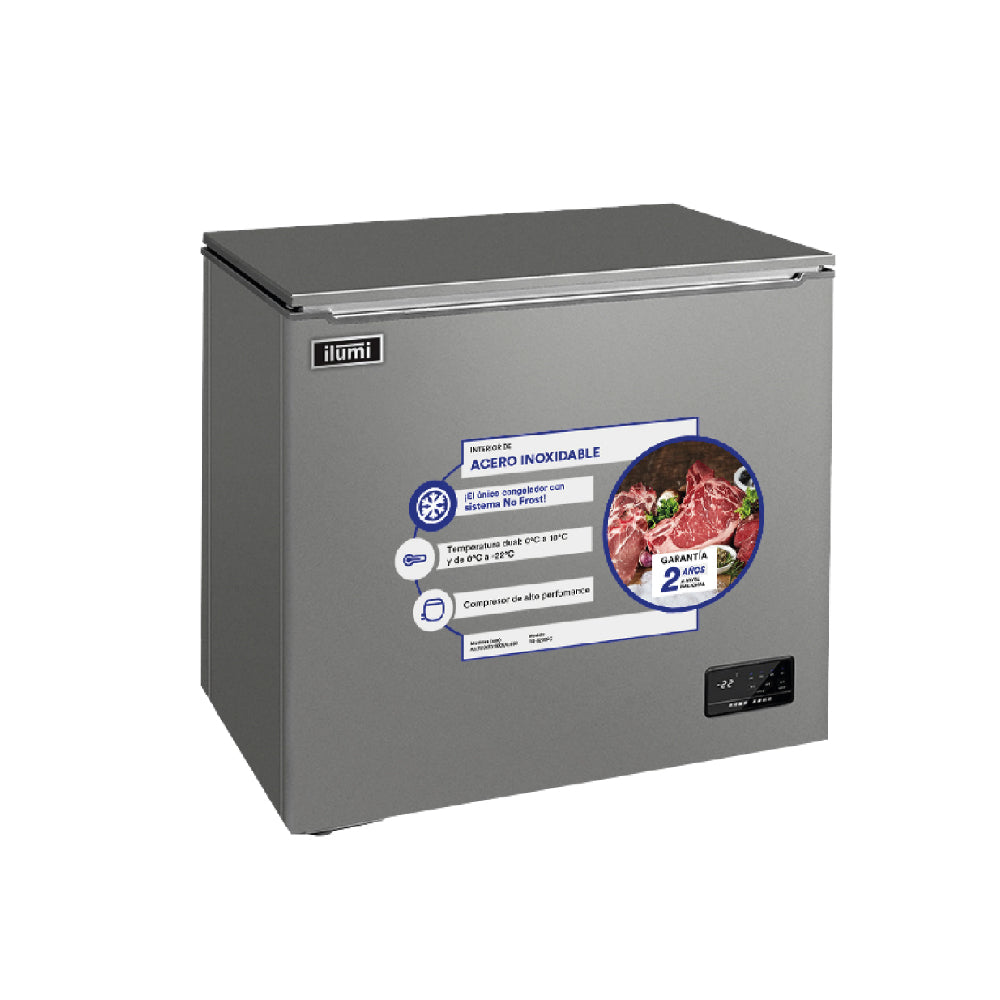 CONGELADORA TAPA DURA 1 PUERTA FAN COOLING GRIS 320 LT TFI-3200FC ILUMI