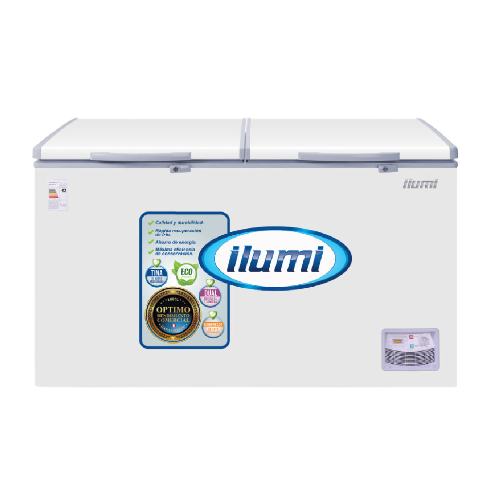 CONGELADORA TAPA DURA 2 PUERTAS BLANCA 440 LT TFI-4402WH ILUMI
