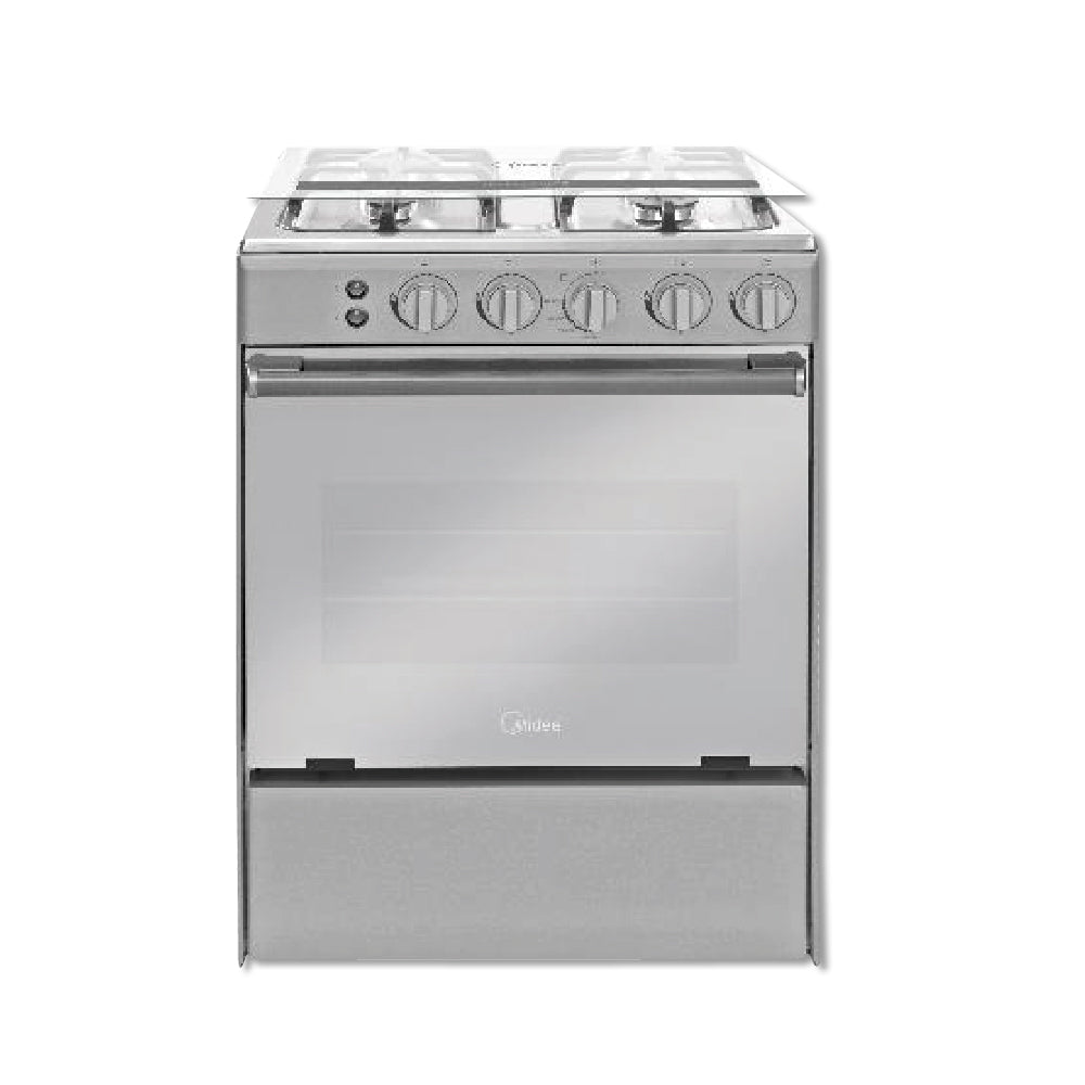 COCINA 4 QUEMADORES A GAS GRIS 24" MGS24FS2LAAMB-PE MIDEA