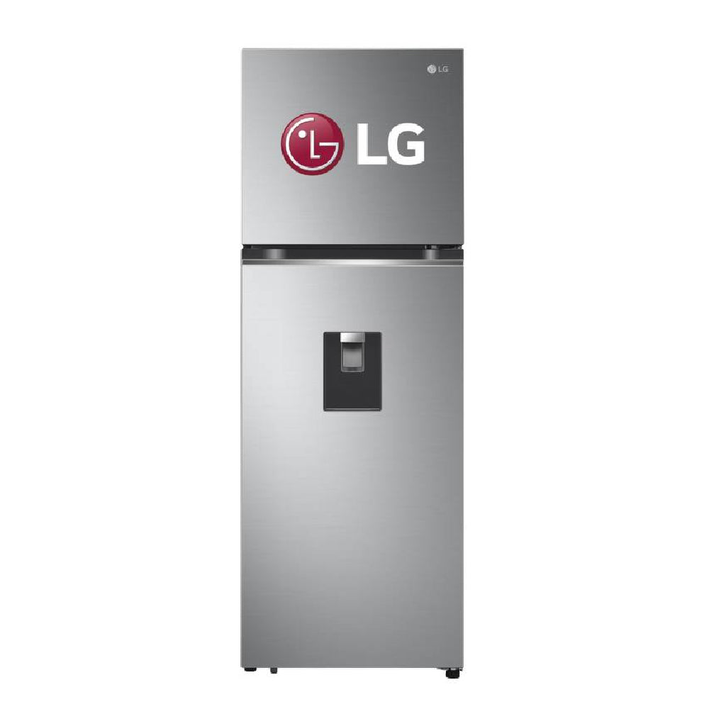 REFRIGERADORA TOP FREEZER CON DISPENSADOR NO FROST PLATEADO 335 LT GT33WPP LG